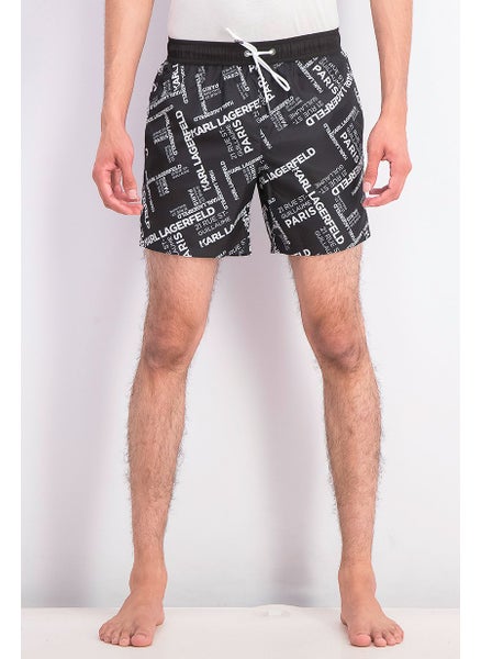 Buy Men Rue All Over Medium Boardshort, Black in Saudi Arabia