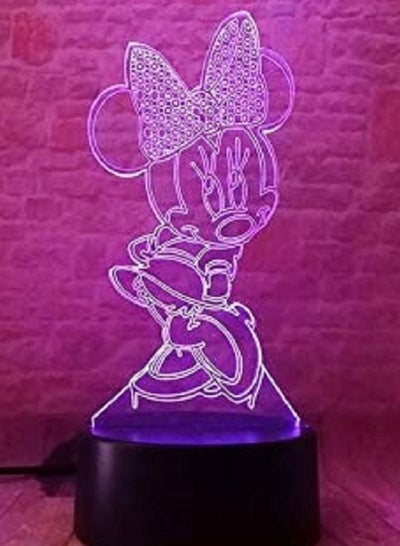 Buy Multicolour Light Up Toys Mickey Mouse Anime Figure 3D LED Desk Nightlight 16 Colors Changing Sleep Light Minnie Mouse Cartoon Figuras Light Up Toys Kids in UAE