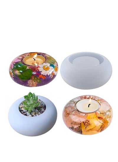 Buy Tea Light Candle Holder Resin Molds Silicone,  Epoxy Mould Planter Moldfor DIY Jewelry Box, Candy Box, Plants Pot, Craft Making Decoration, Home Table Decoration in UAE