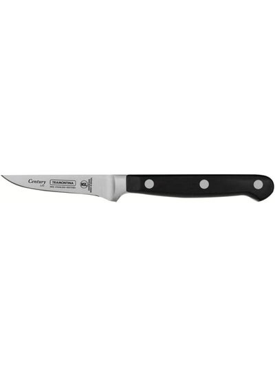 اشتري Century 3 Inches Vegetable And Fruit Knife With Stainless Steel Blade And Black Polycarbonate Handle في الامارات