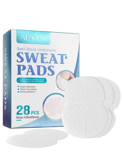 Buy 28 Piece Super Absorbent Odour Concealing Cotton Underarm Sweat Pads in Saudi Arabia