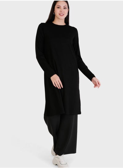 Buy Round Neck Longline Tunic in UAE