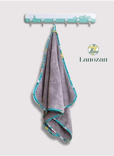 Buy Face Towel Size 75*40*1.5cm Grey in Saudi Arabia