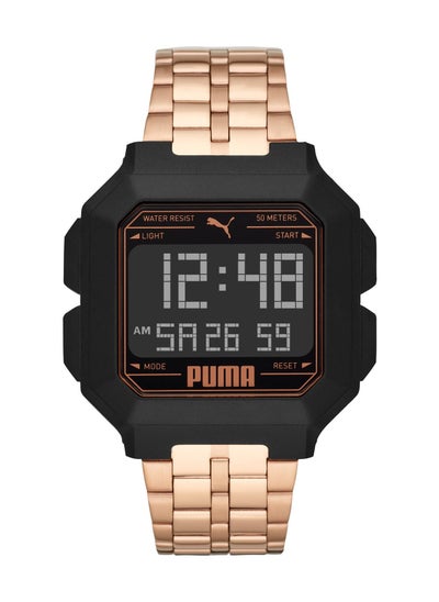 Buy Digital Quartz Watch for Women With Rose Gold Stainless Steel Band- 5 ATM - PU P5035 in UAE