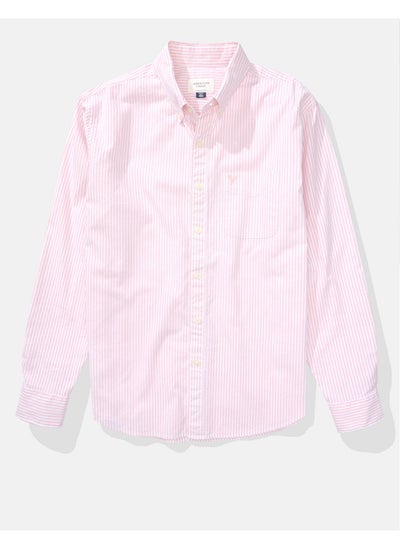 Buy AE Striped Everyday Oxford Button-Up Shirt in Saudi Arabia