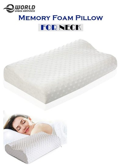 Buy Cervical Orthopedic Memory Foam Ergonomic Contour Pillow For Neck Support and Pain Relief in UAE