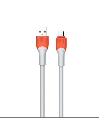 Buy LS603 Fast Charging Data Cable Micro To USB-A, 30 Watt, 3000 MM Length - Grey in Egypt