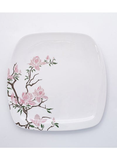 Buy Bright Designs Melamine Square Dinner Plate 
Set of 6 (L 26cm W 26cm) Cherry Blossom in Egypt