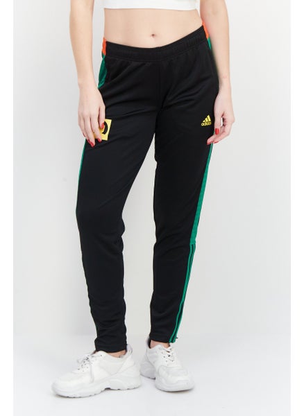 اشتري Women Sports Fit Brand Logo Training Sweatpants, Black Combo في الامارات