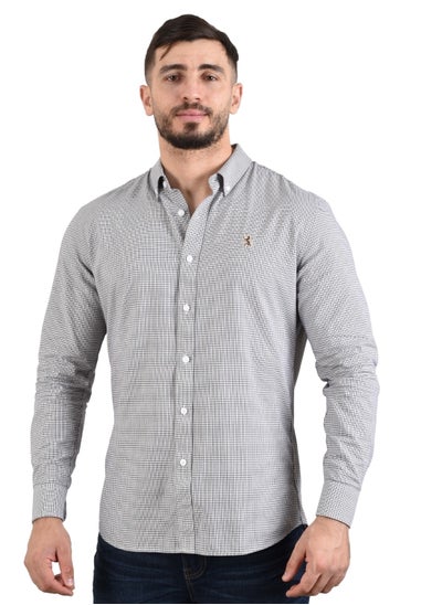 Buy Men's Lion Oxford Shirt - Brown in Saudi Arabia