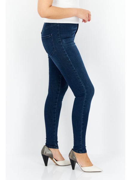 اشتري Women Regular Fit Wash Stretchable Denim, Blue في الامارات