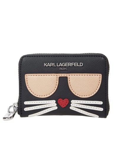 Buy Karl Lagerfeld Paris Logo Faux Leather Card Wallet in UAE