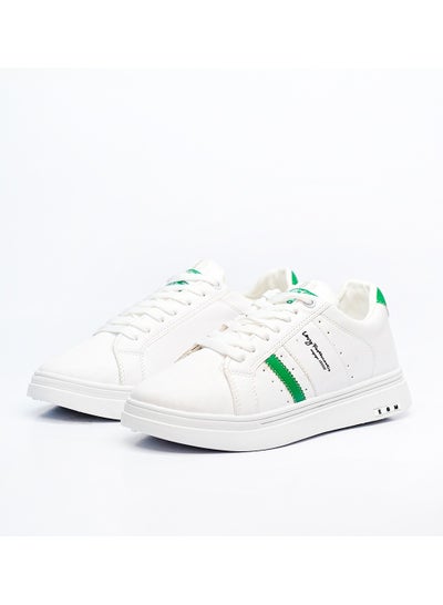 Buy Side Colored Leather Flat Sneakers For Men in Egypt