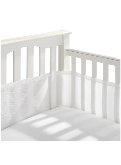 Buy Breathable Mesh Crib Liner – Classic Collection – White – Fits Full-Size Four-Sided Slatted and Solid Back Cribs – Anti-Bumper in Saudi Arabia