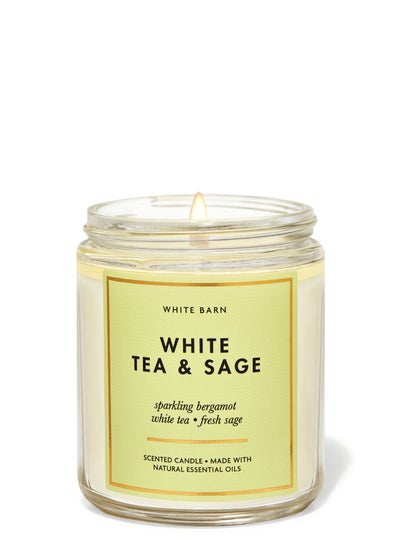 Buy White Tea & Sage Single Wick Candle in Saudi Arabia