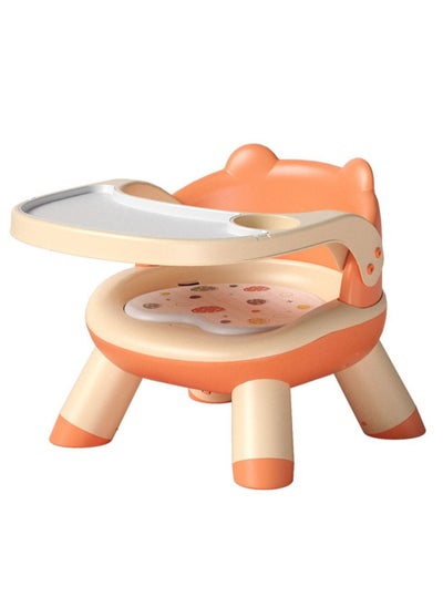 اشتري Baby Dining Chair Lightweight Sounding Seat with Plate Removable Suitable for Toddlers Children's Eating Chair Backrest Small Stool في الامارات