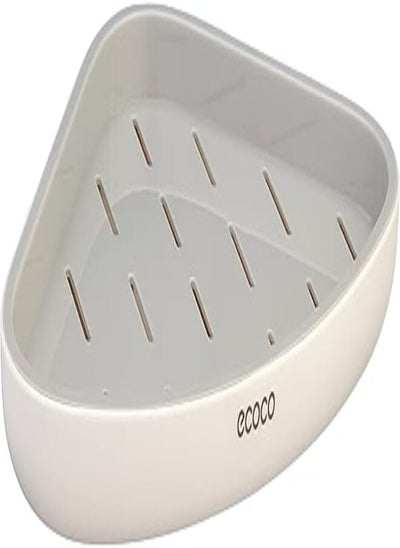 Buy ECOCO E2030 Corner Shelf Bathroom Elbow Corner Shelf Multipurpose Soap Holder - White Grey in Egypt