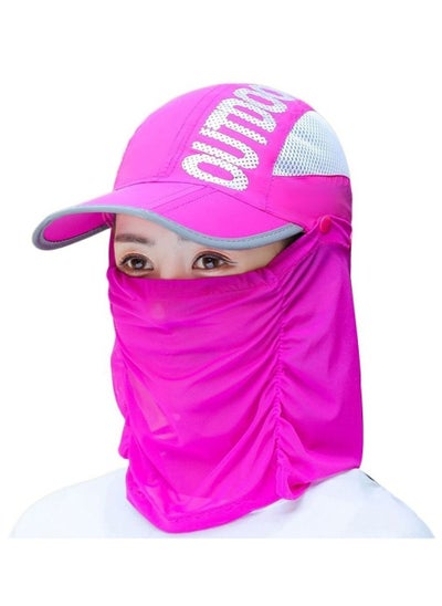 Buy Folding Beach Outdoor Sports Breathable Mask Quick Drying Women Men Sun Hat. in UAE