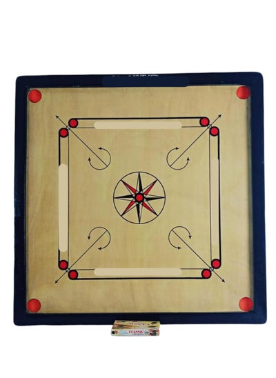 Buy 30inches Standard Size Wooden Carrom Board With 24 Coins & Striker Set in Saudi Arabia