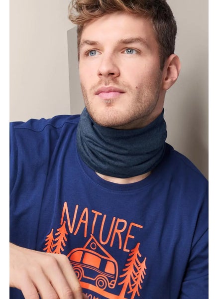 Buy Men Multifunctional Head Scarf, Mottled Dark Blue in UAE