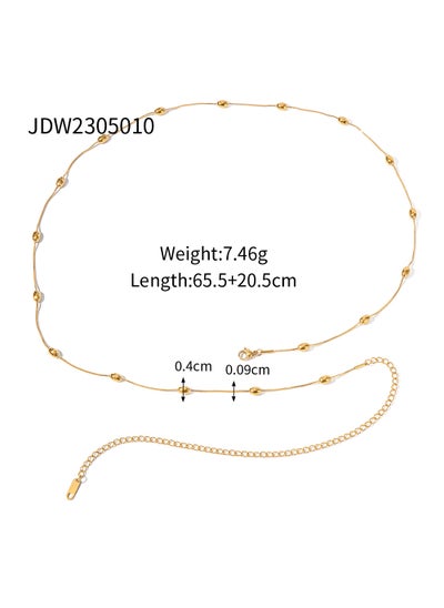 اشتري سلسلة خصر من الفولاذ المقاوم للصدأ مطلية بالذهب عيار 18 قيراط JDW2305010 في الامارات