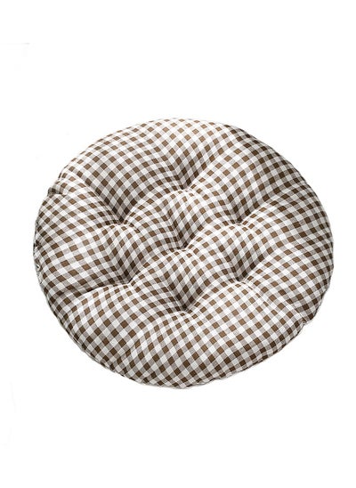 Buy Comfortable Home Office Cotton Linen Breathable Round Chair Cushion in UAE