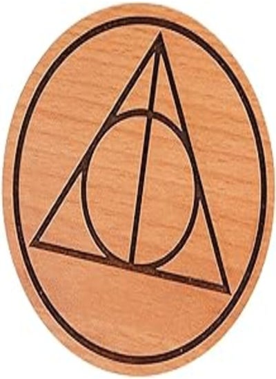 اشتري Laser Crafts Harry Potter Deathly Hallows Logo Laser Engraved Wood Coaster 3.5" Diameter في مصر