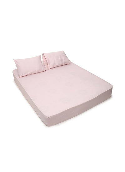 اشتري MEHALLA Fitted Sheet Set - Square Sateen  - King Rose في مصر