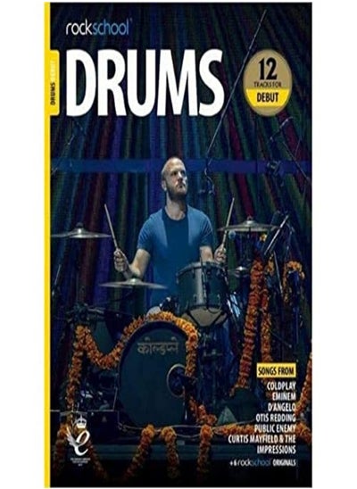 اشتري Rockschool Drums Debut 2018 by Various Paperback في الامارات