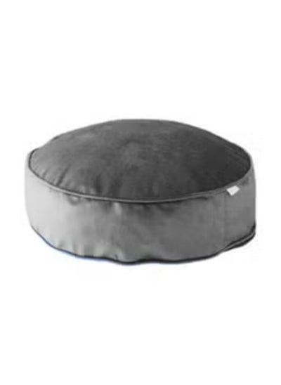 اشتري Round Velvet Bean Bag Velvet 60x20cm - Dark Gray في السعودية