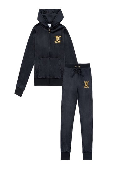 Buy Juicy Couture Velour Zip Through Hoodie and Velour Jogger in UAE