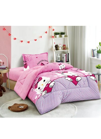 Buy 3-Piece Kids Winter Comforter Set Single Szie Polyester Multicolour 210x160cm in Saudi Arabia