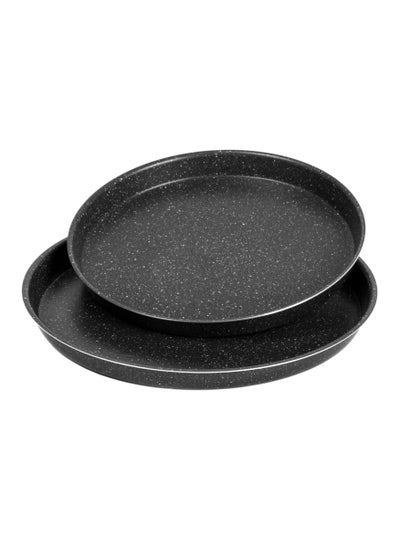 اشتري Pizza Tray - 2 Pcs - Size 26, 30 - Black في مصر