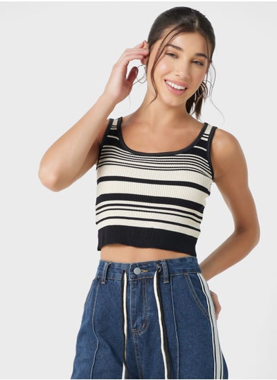 Buy Knitted Stripe Vest in UAE