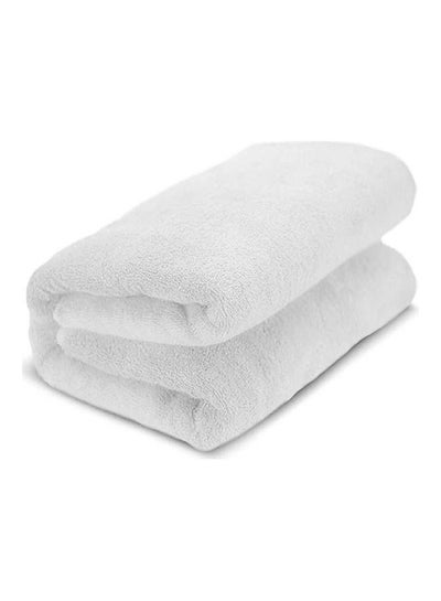 اشتري Luxurious 100 Percent Cotton Multipurpose Towel Large Bath Sheet White 40x80inch في مصر