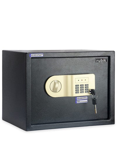 Buy Large Safe Box A4 Documents Size for Home Office with Key and Pin Code Keypad for Cash Documents Jewelry Passports (38x30x30cm Black) in UAE