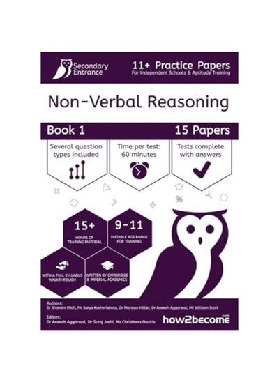 Buy 11+ Practice Papers For Independent Schools & Aptitude Training Non-Verbal Reasoning Book 1 in UAE