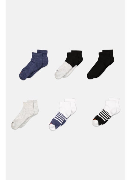 Buy Men 6 Pair Recycled Cushioned Socks, White Combo in Saudi Arabia