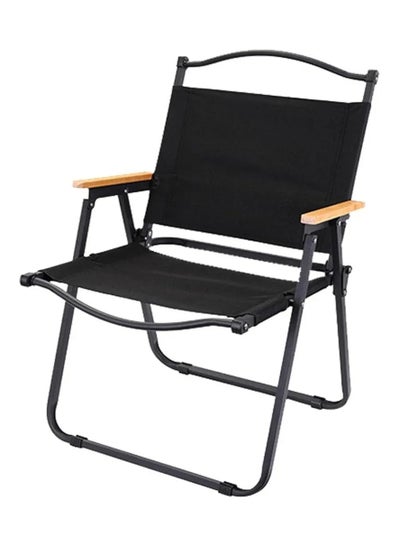 Buy Portable Folding Outdoor Camping Chair Black in Saudi Arabia