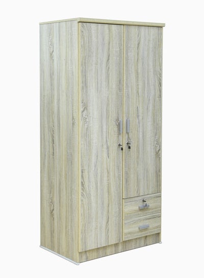 Buy AFT(ARFAN) AFT-226 SO 2 DOOR WARDROBE MODERN DESIGN/2 Door Wooden Wardrobe Cabinet Cupboard Engineered Wood Perfect Modern design H:190*L:90*D:55 CM in UAE