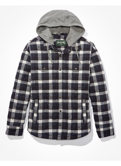 Buy AE Super Soft Hooded Flannel Shacket in UAE