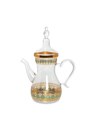 Buy Zenith Glass Tea Pot, Clear & Gold in UAE