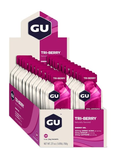 اشتري GU Energy Original Sports Nutrition Energy Gel Tri-Berry 24 Count في الامارات