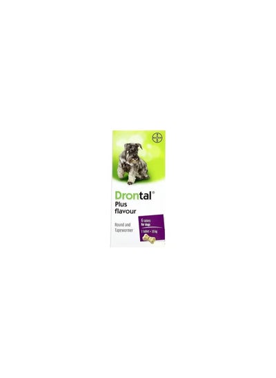 Buy Drontal Tasty Bone Worming ( Round and Tapewormer ) for Dogs - 6 Tablets in Egypt