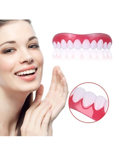 Buy Teeth Cover Whitening Braces Silicone Simulation Teeth Veneer Smile Perfect Snap Denture Veneer Cosmetic in UAE