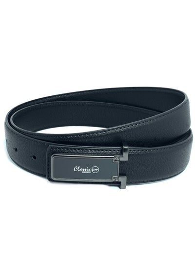 Buy Classic Milano Genuine Leather Belts for men Profile Plate Belt Men ED103 SZBK 35152 (Black) by Milano Leather in UAE