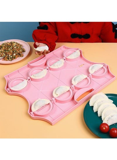 Buy Foldable plastic samosa maker, 8 pieces, pink color in Saudi Arabia