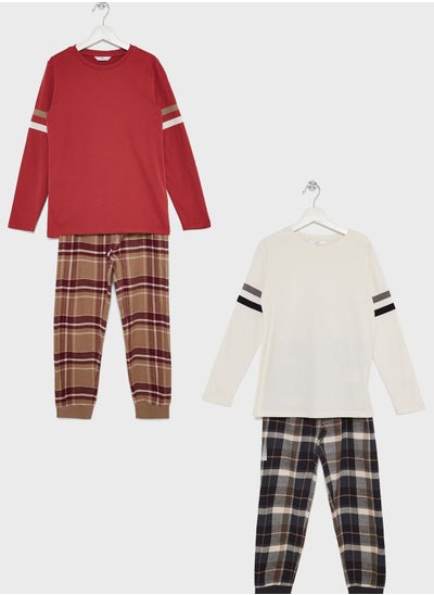 Buy Youth 2 Pack Printed Pyjama Set in UAE