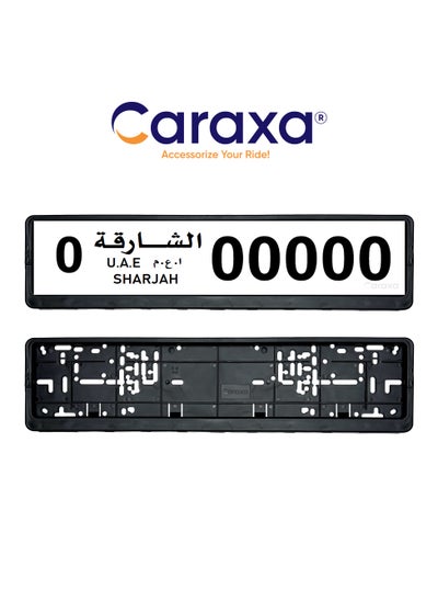 Buy Car Plate Number Holder License Plate Cover Frames 1Set Pair Sharjah Standard Size 53Cm Number Plate in UAE