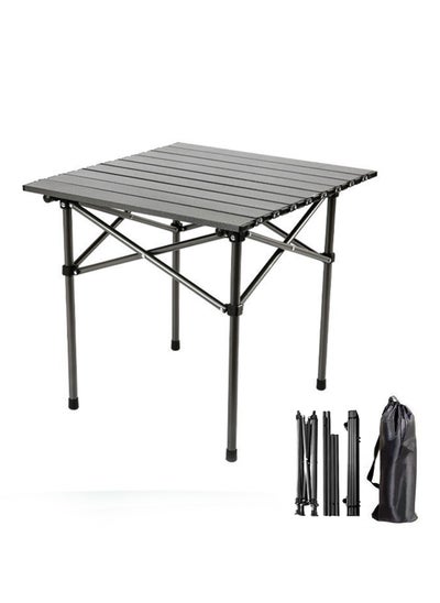 Buy Folding Camping Table with Carry Bag, Outdoor Portable Lightweight Aluminum Desk for Beach, Picnics, Cooking,Party Dining, Camping, BBQ in UAE